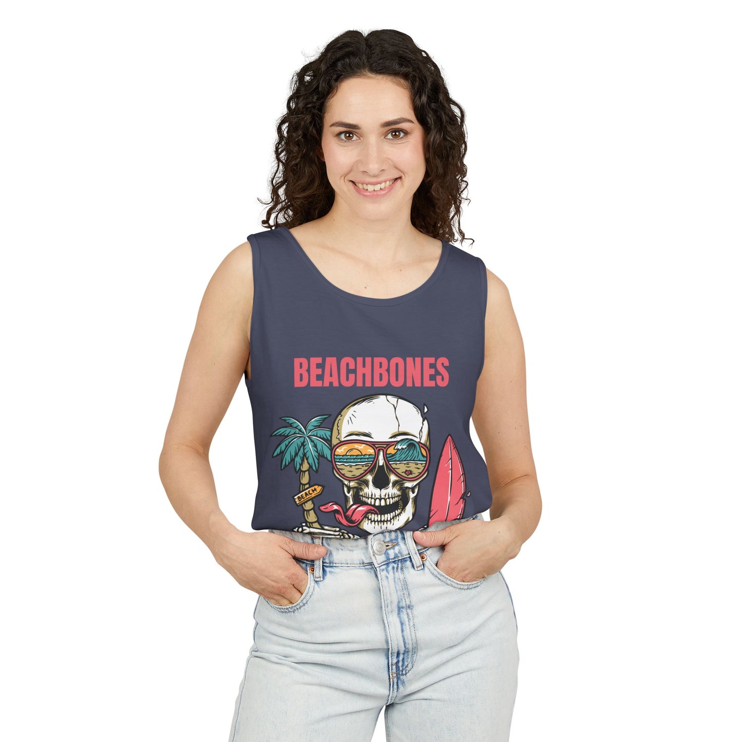 BeachBones Summer -Unisex Garment-Dyed Tank Top