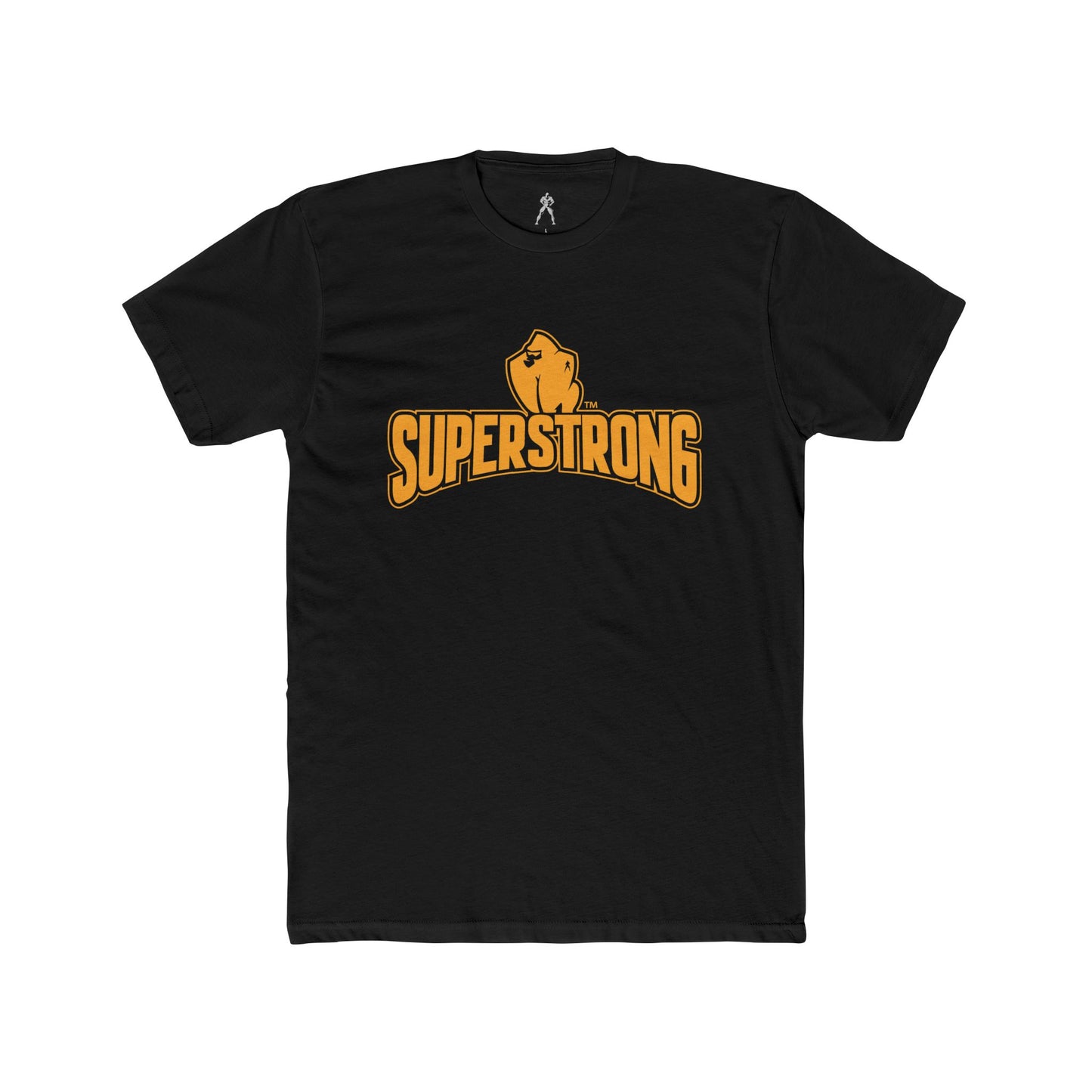 Super Strong - STRONGER IS HAPPIER T. Unisex Cotton Crew Tee, Motivational Shirt, Gift for Fitness Lovers, Casual Wear, Gym Apparel, Everyday Comfort