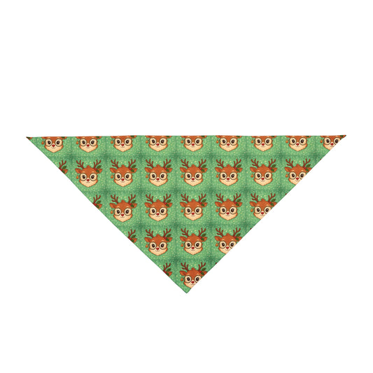 Reindeer Pet Bandana — Cute Holiday Dog & Cat Scarf