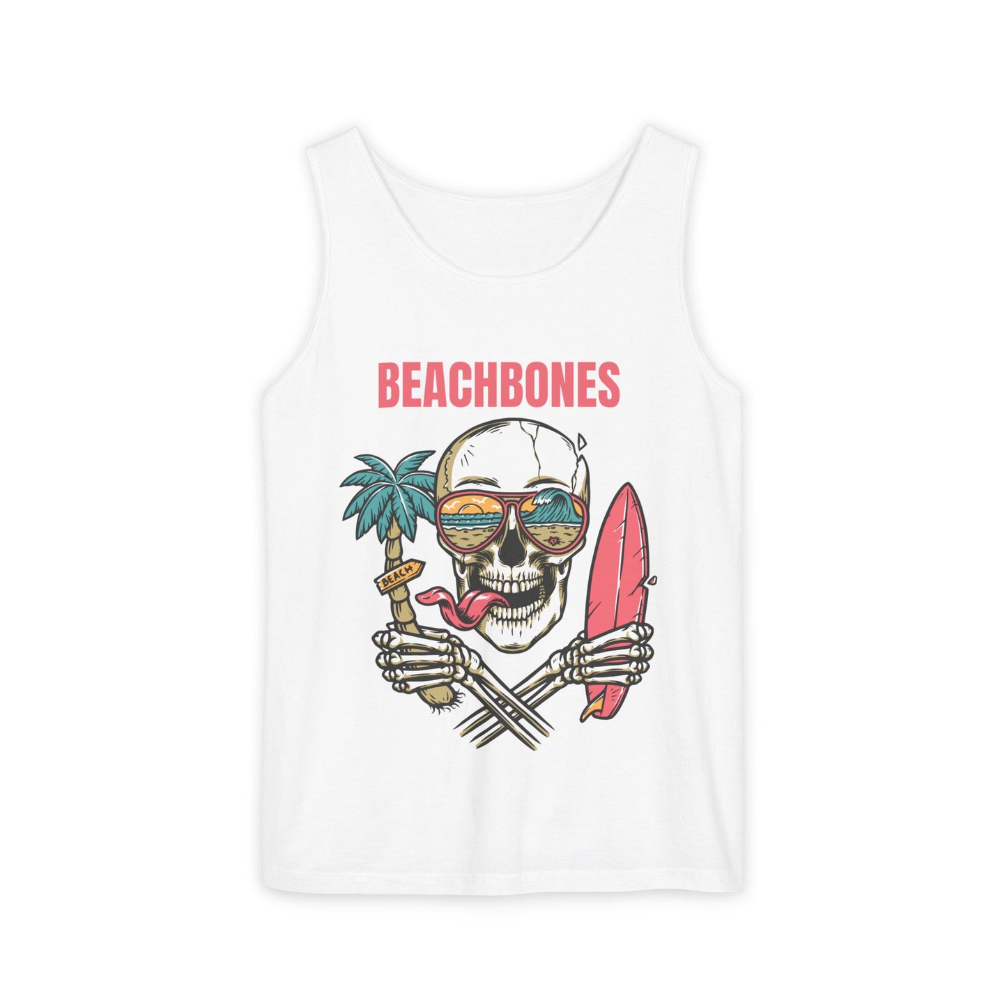 BeachBones Summer -Unisex Garment-Dyed Tank Top