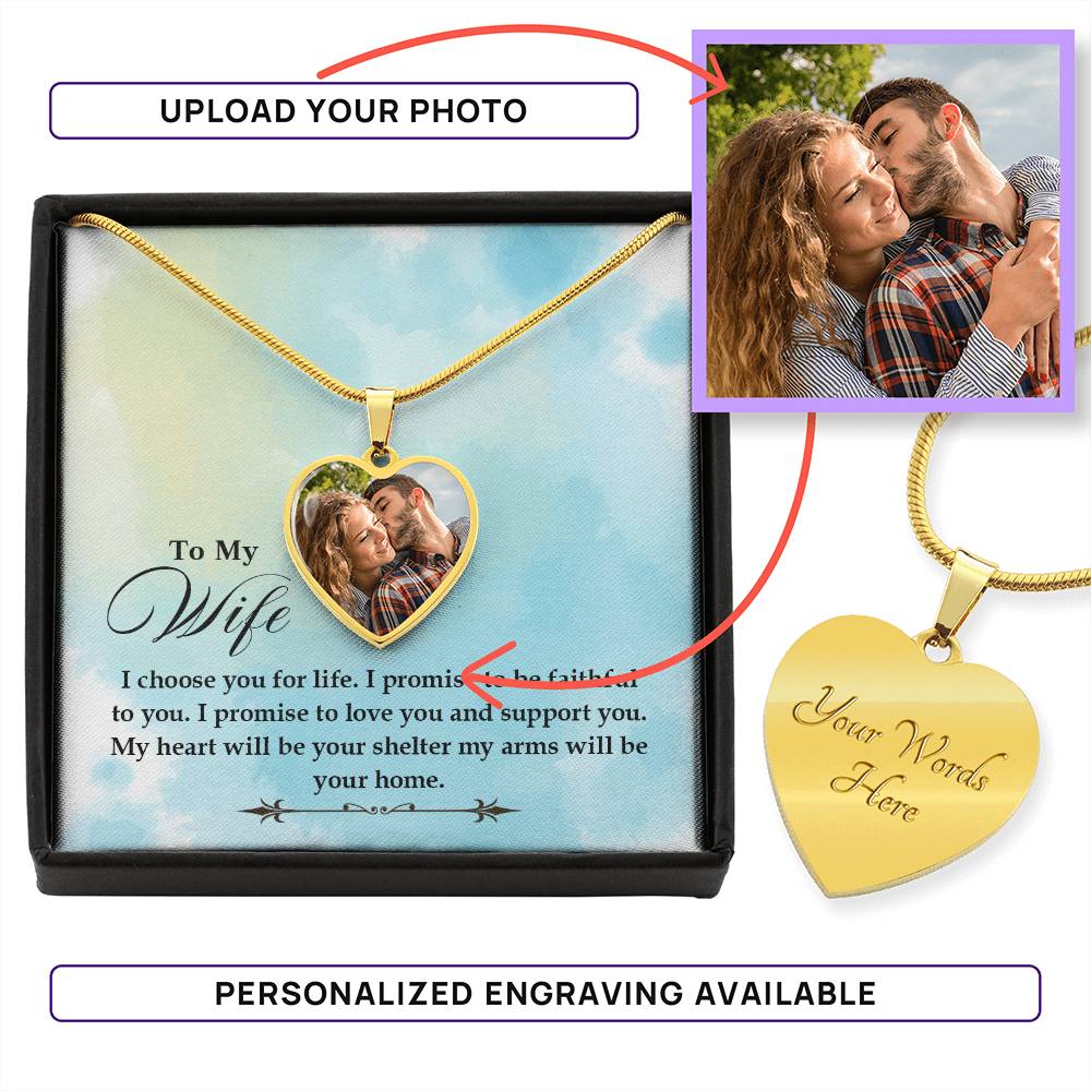 Personalized -Elegant Pendant For Your Wife - Perfect for Valentine's Day