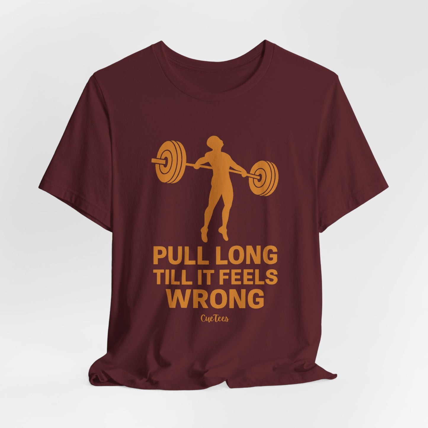 CueTees: The Long Pull Tee- Barbell Gym Tee