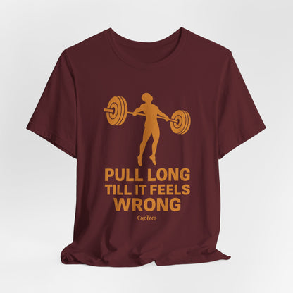CueTees: The Long Pull Tee- Barbell Gym Tee