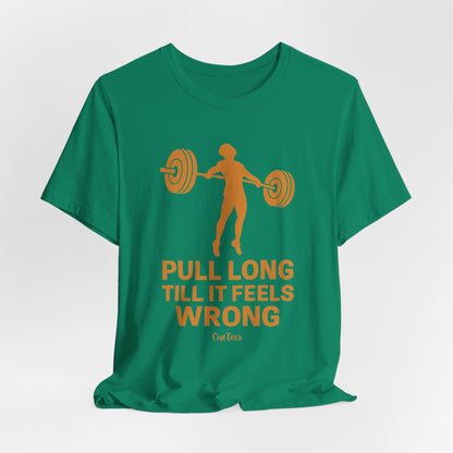 CueTees: The Long Pull Tee- Barbell Gym Tee