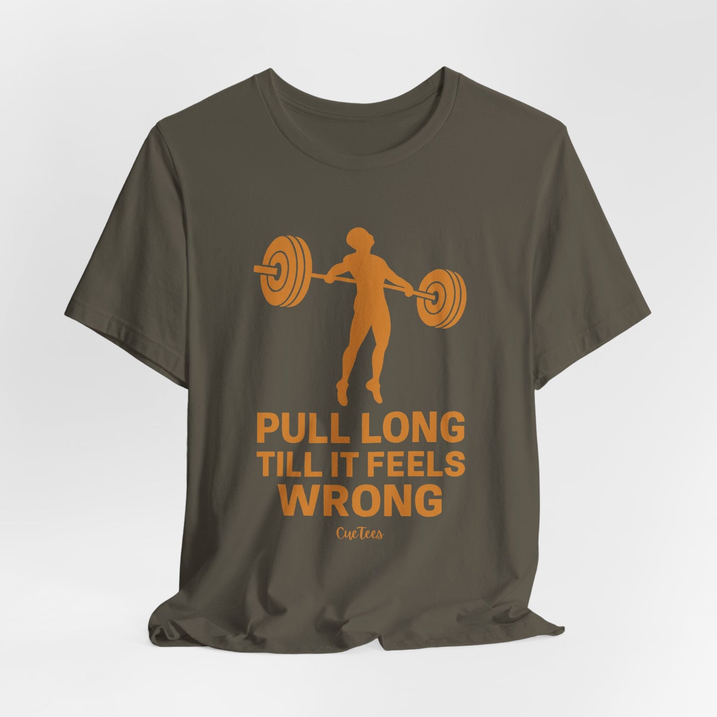 CueTees: The Long Pull Tee- Barbell Gym Tee