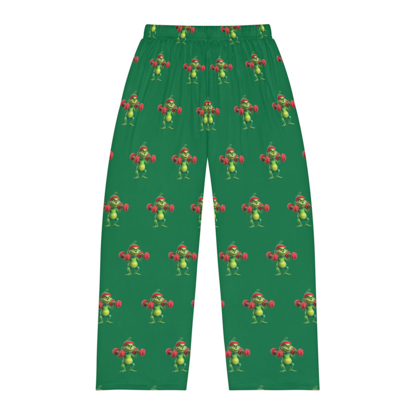 Christmas Weightlifting Grinchy Pajama Pants — Festive Green Holiday Lounge Pants