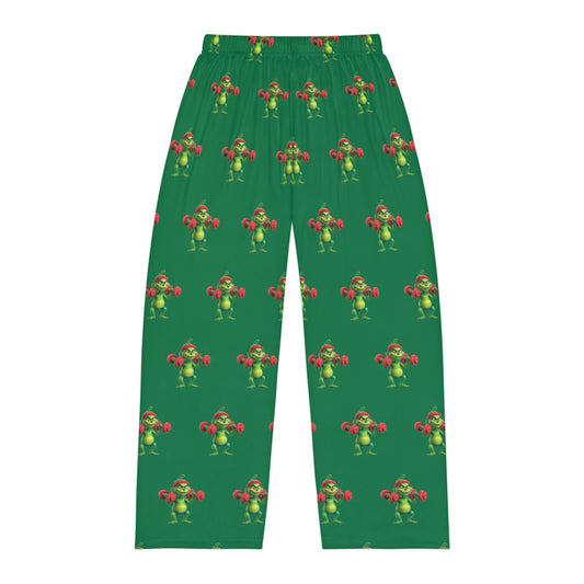 Christmas Weightlifting Grinchy Pajama Pants — Festive Green Holiday Lounge Pants