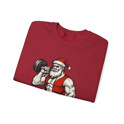 Santa Lifting Sweatshirt – "No Lift No Gift" Christmas Gym Crewneck