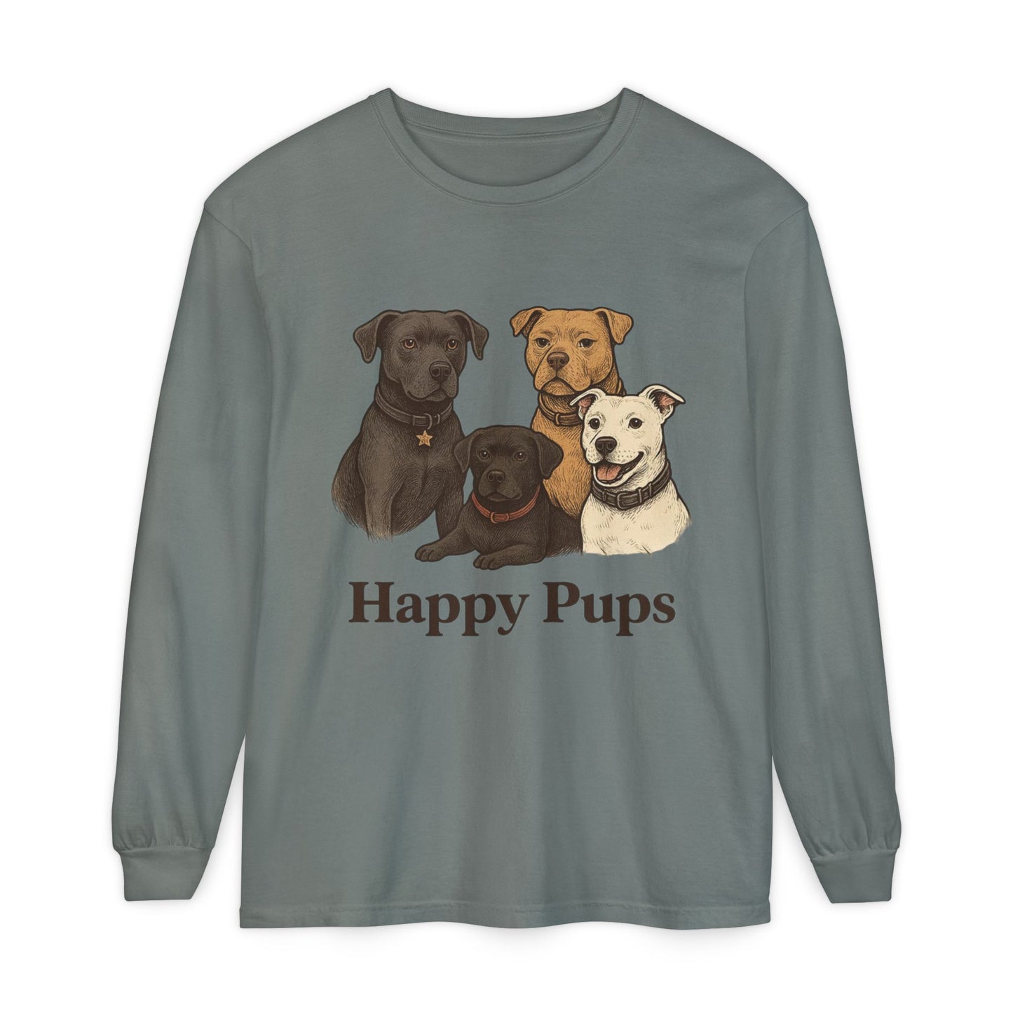 Happy Pups Long Sleeve Tee