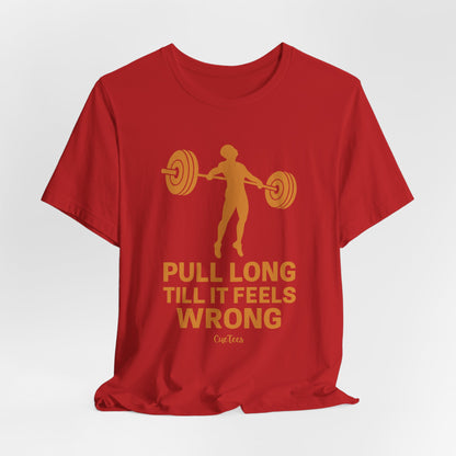 CueTees: The Long Pull Tee- Barbell Gym Tee