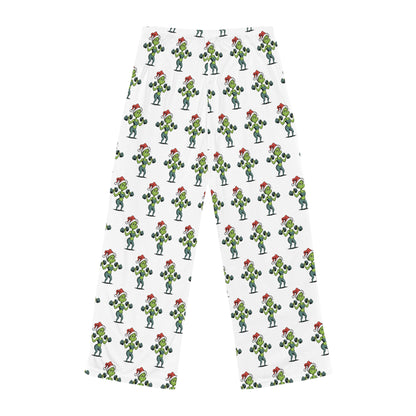 Female Fitness Grinch Women's Pajama Pants — Cute Santa Cactus All-Over Print