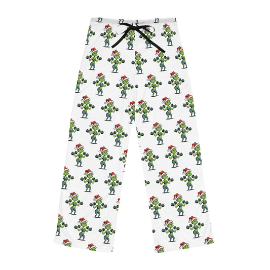 Female Fitness Grinch Women's Pajama Pants — Cute Santa Cactus All-Over Print