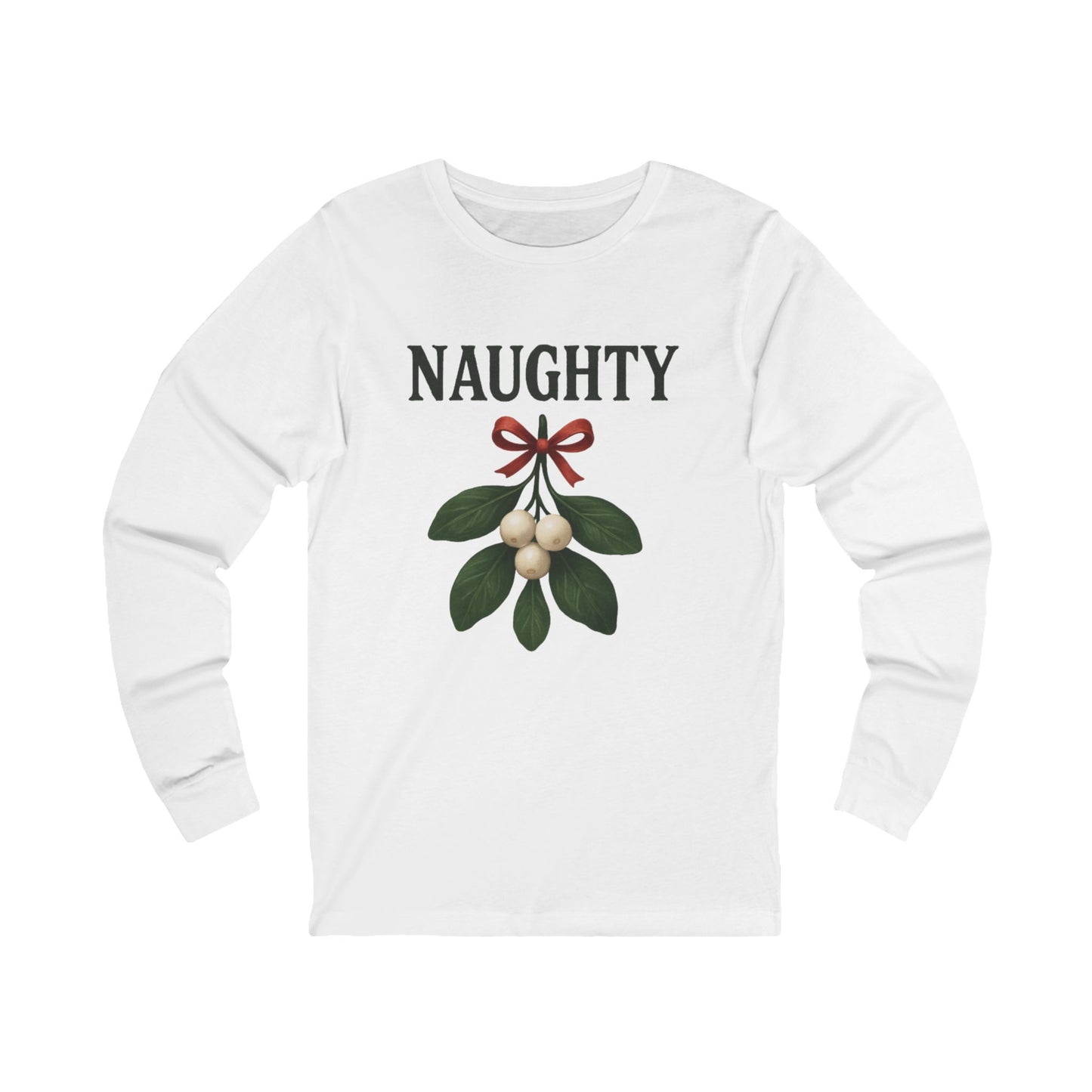 Naughty Mistletoe Long Sleeve Tee