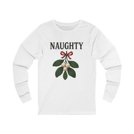 Naughty Mistletoe Long Sleeve Tee