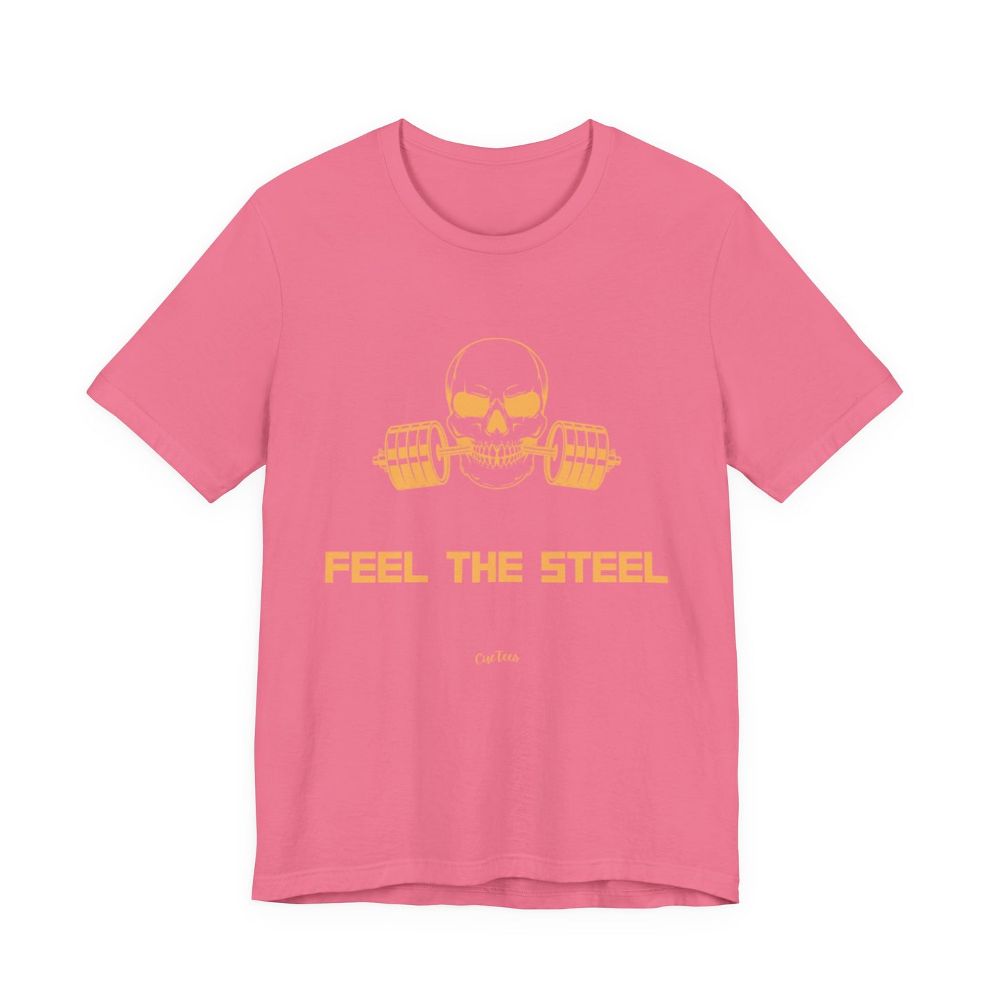 CueTees:  "Feel The Steel" Barbell Gym Tee