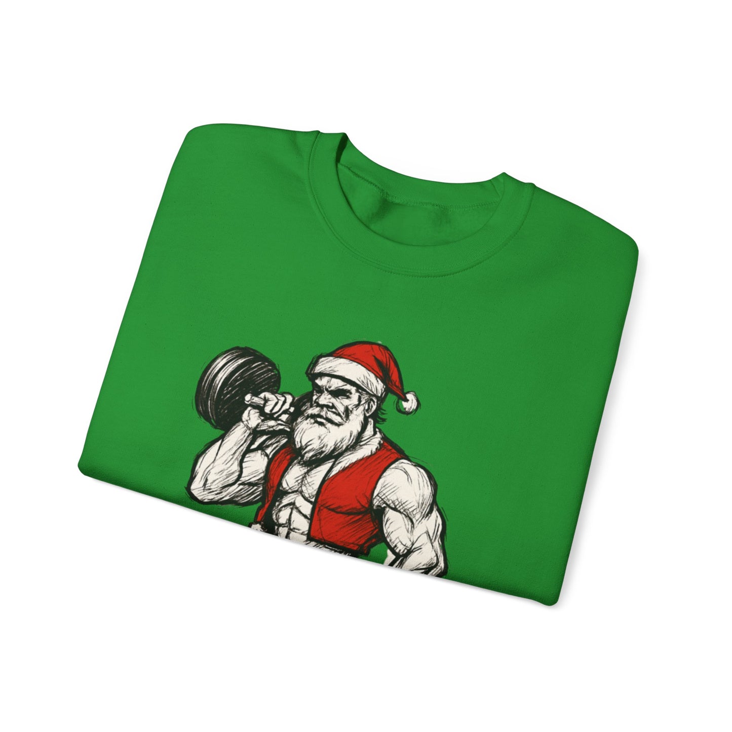 Santa Lifting Sweatshirt – "No Lift No Gift" Christmas Gym Crewneck