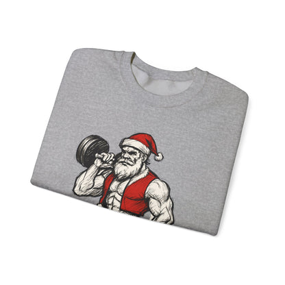 Santa Lifting Sweatshirt – "No Lift No Gift" Christmas Gym Crewneck