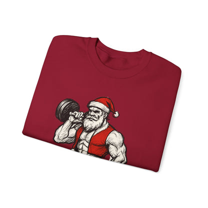 Santa Lifting Sweatshirt – "No Lift No Gift" Christmas Gym Crewneck