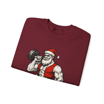 Santa Lifting Sweatshirt – "No Lift No Gift" Christmas Gym Crewneck