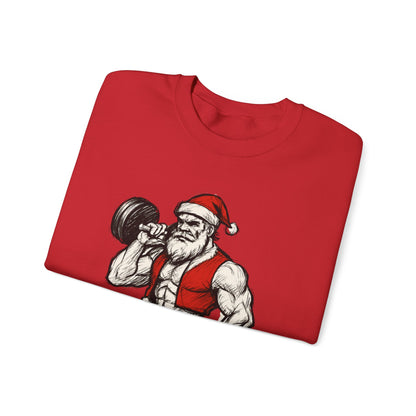Santa Lifting Sweatshirt – "No Lift No Gift" Christmas Gym Crewneck
