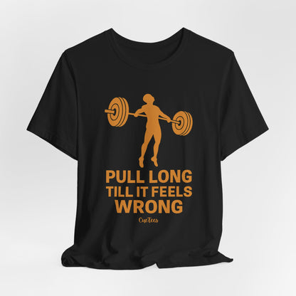 CueTees: The Long Pull Tee- Barbell Gym Tee