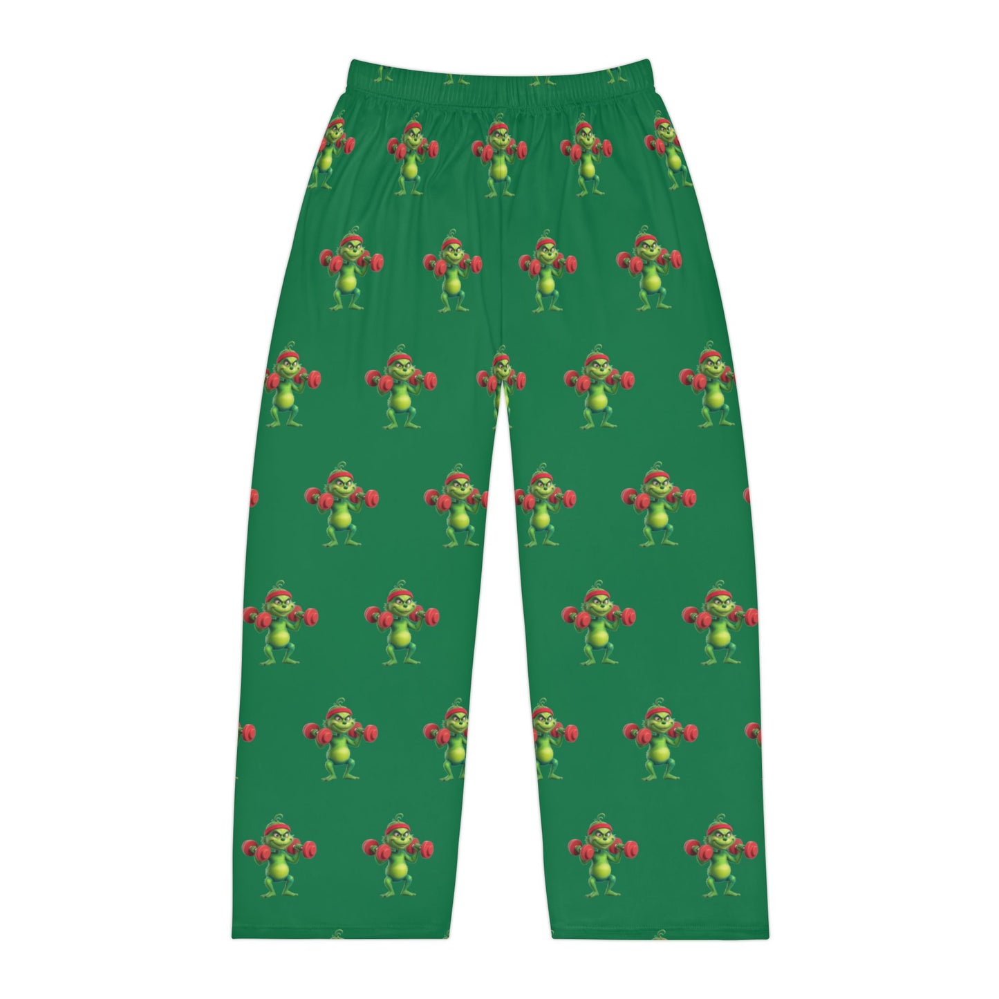 Christmas Weightlifting Grinchy Pajama Pants — Festive Green Holiday Lounge Pants