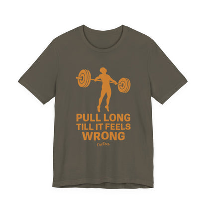 CueTees: The Long Pull Tee- Barbell Gym Tee
