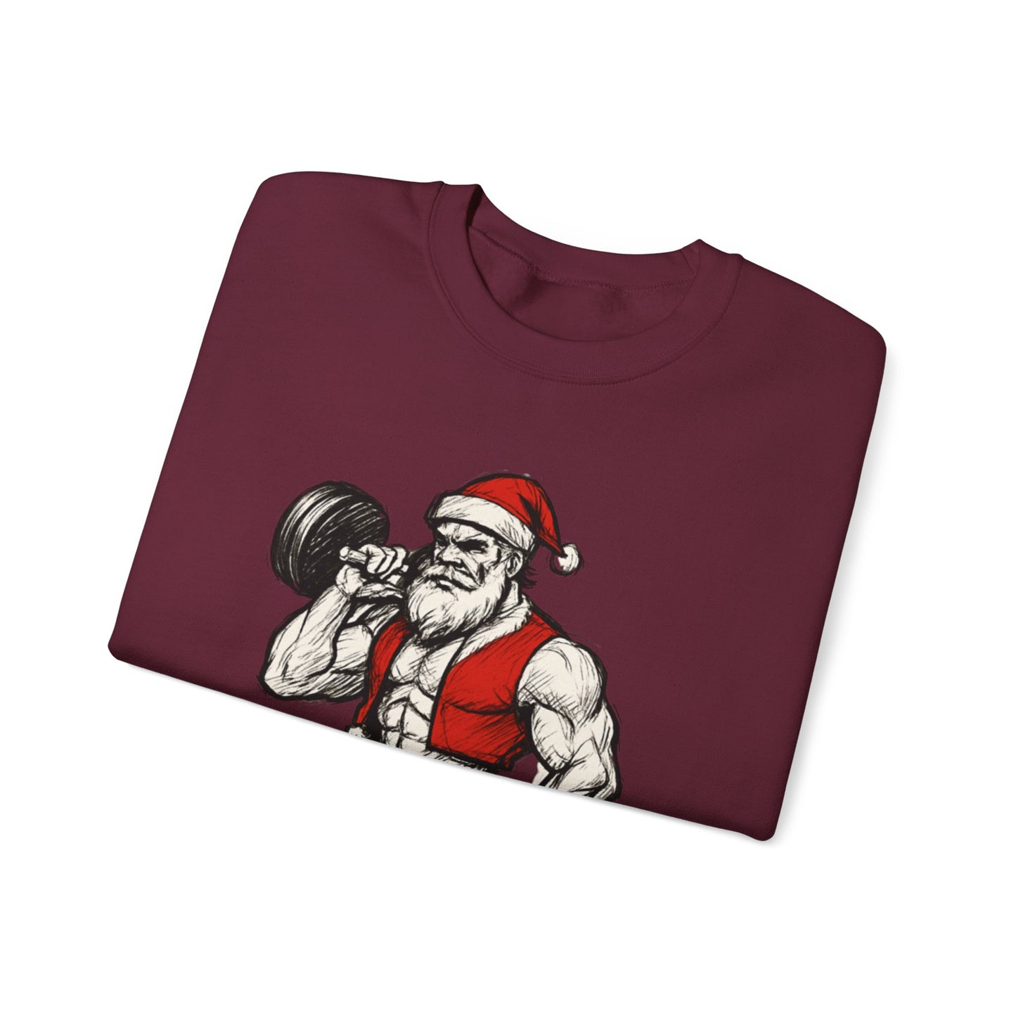 Santa Lifting Sweatshirt – "No Lift No Gift" Christmas Gym Crewneck