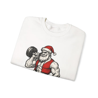 Santa Lifting Sweatshirt – "No Lift No Gift" Christmas Gym Crewneck
