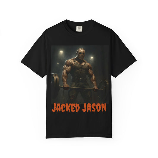 Jacked Jason.    MAD Flexorcist line -Muscle Horror T-Shirt | Jacked Jason Graphic Tee for Fans, Halloween Costume, Fitness Gift, Casual Wear, Horror Lover Apparel