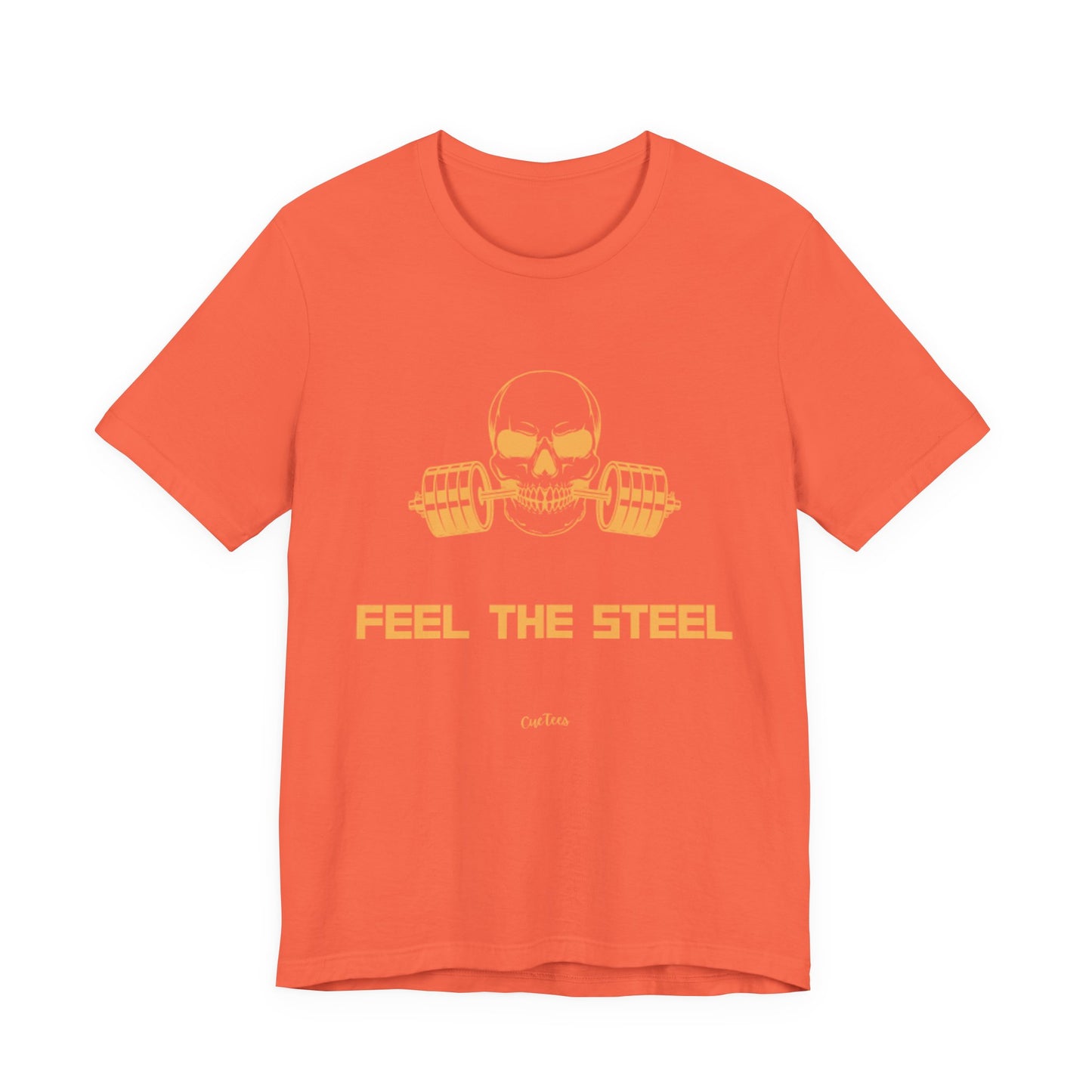 CueTees:  "Feel The Steel" Barbell Gym Tee