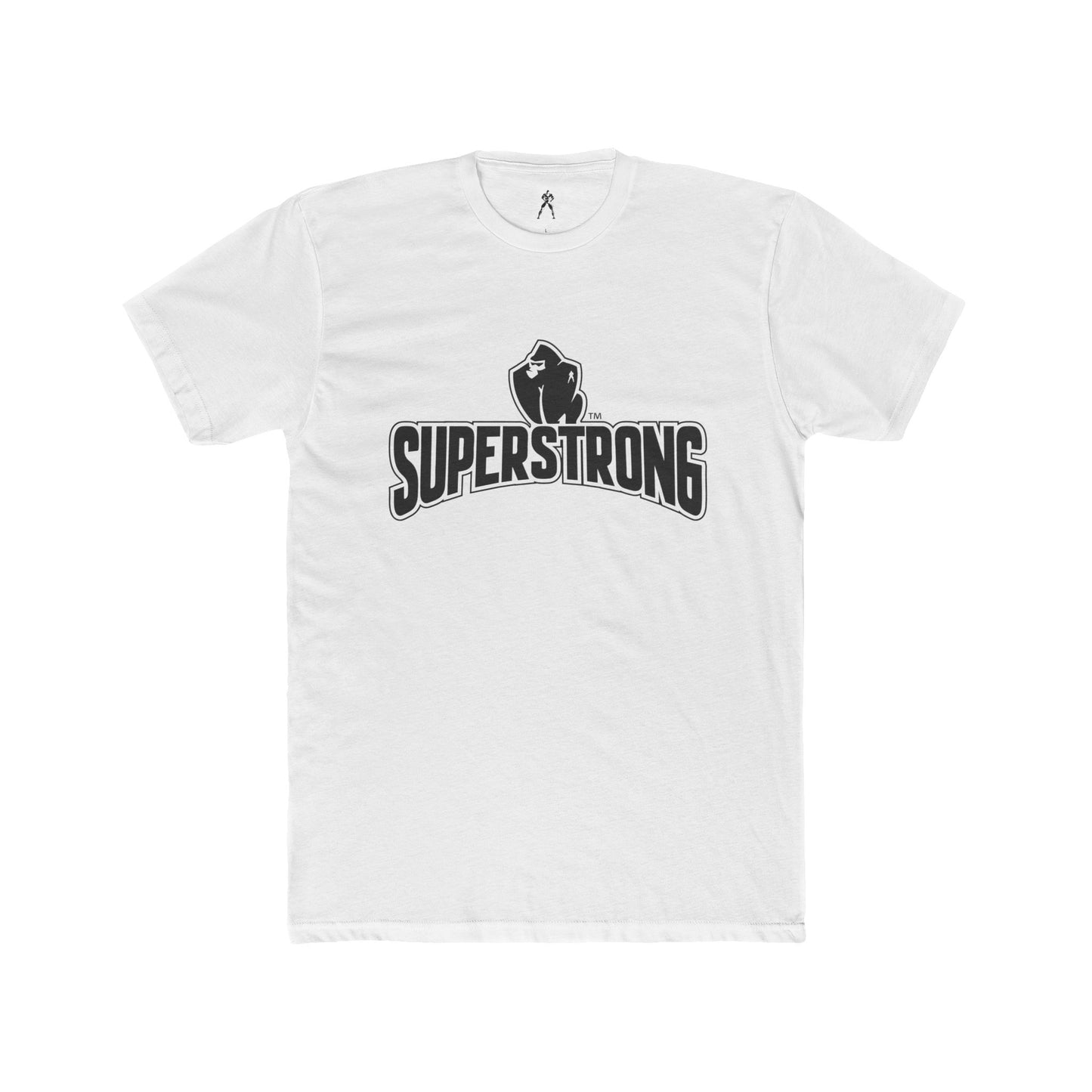 Super Strong - STRONGER IS HAPPIER T.     Unisex Cotton Crew Tee, Motivational Shirt, Gift for Fitness Lovers, Casual Wear, Gym Apparel, Everyday Comfort