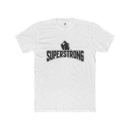 Super Strong - STRONGER IS HAPPIER T.     Unisex Cotton Crew Tee, Motivational Shirt, Gift for Fitness Lovers, Casual Wear, Gym Apparel, Everyday Comfort