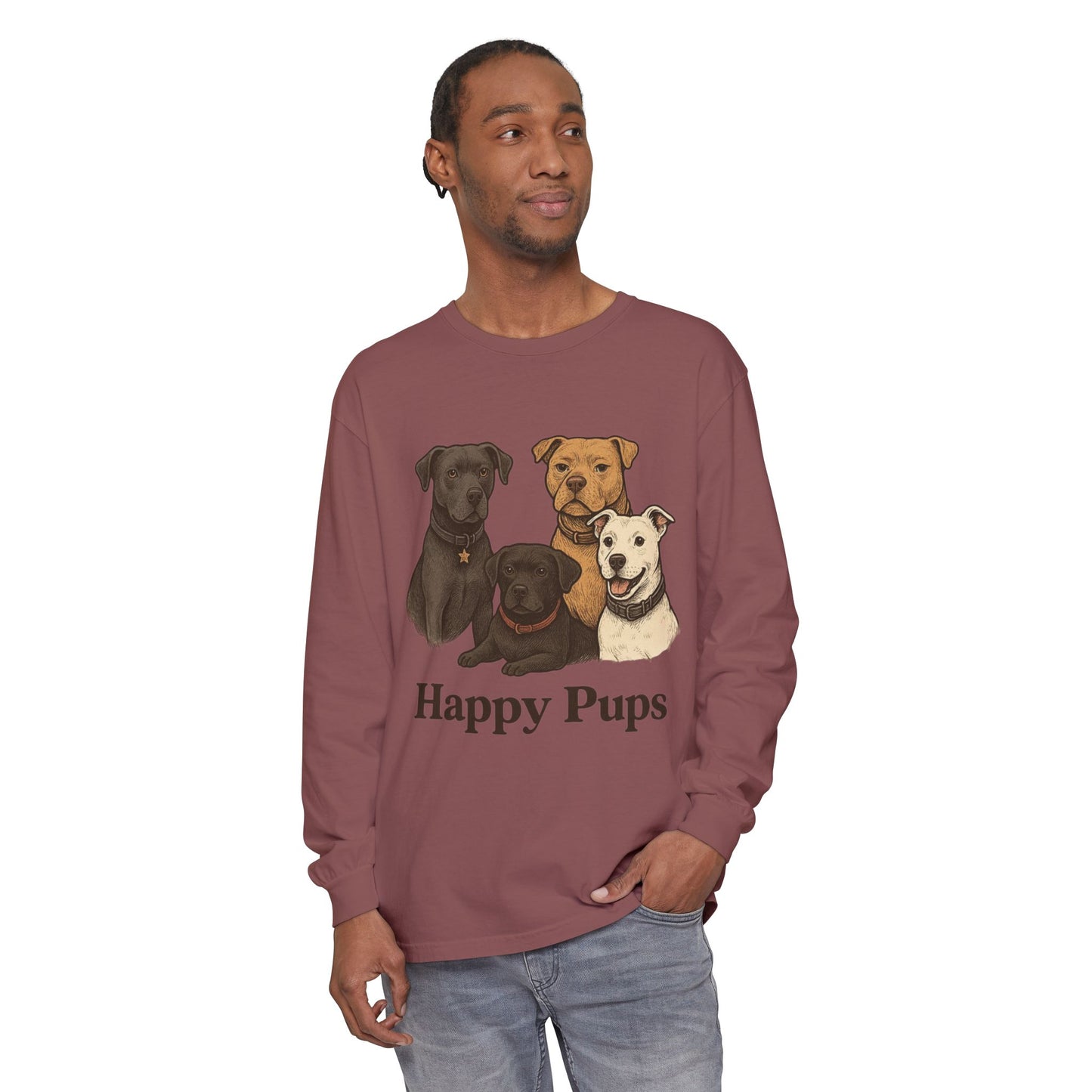 Happy Pups Long Sleeve Tee