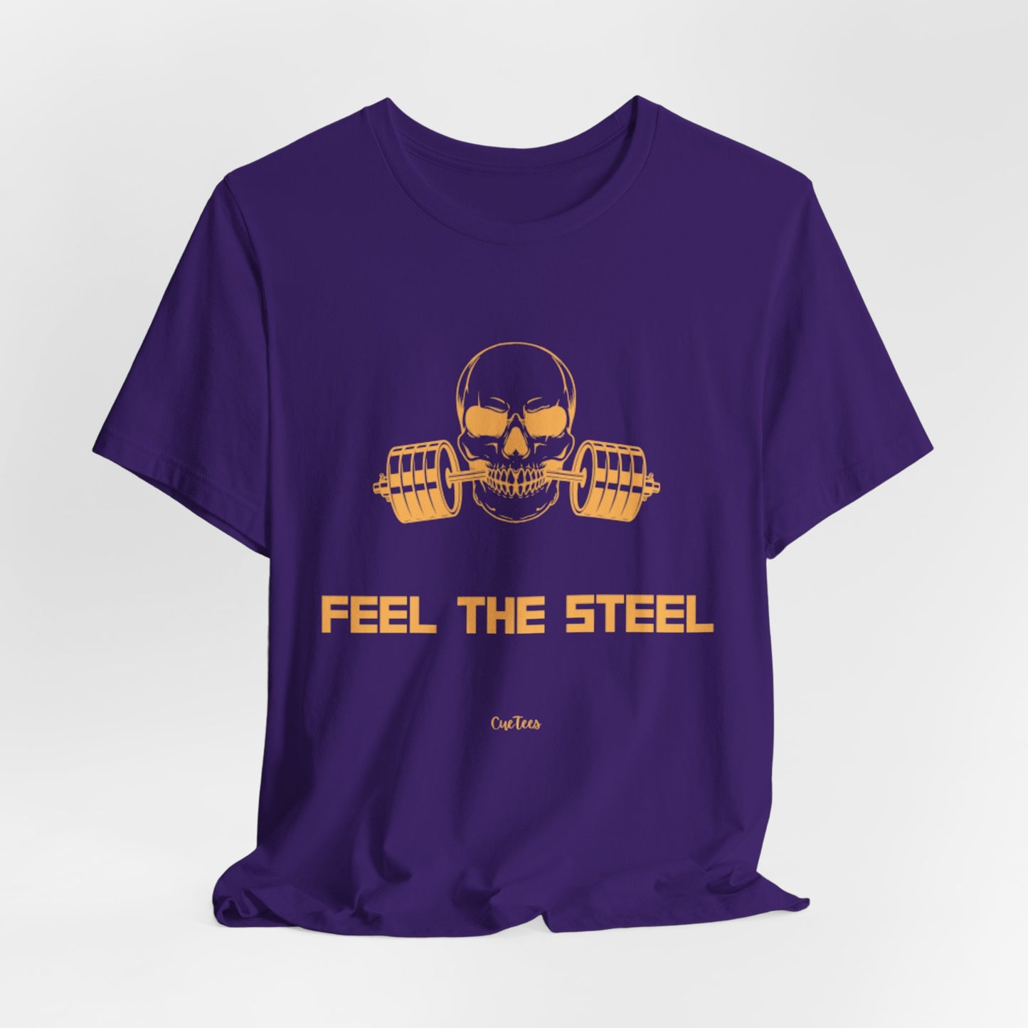 CueTees:  "Feel The Steel" Barbell Gym Tee