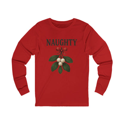 Naughty Mistletoe Long Sleeve Tee