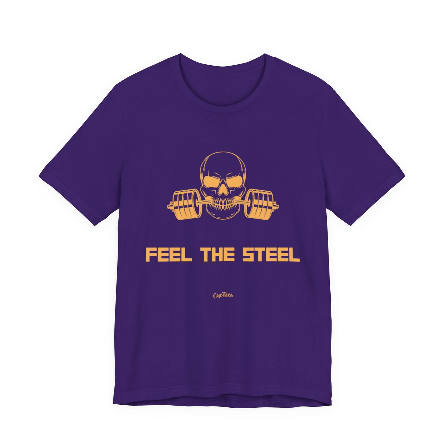 CueTees:  "Feel The Steel" Barbell Gym Tee