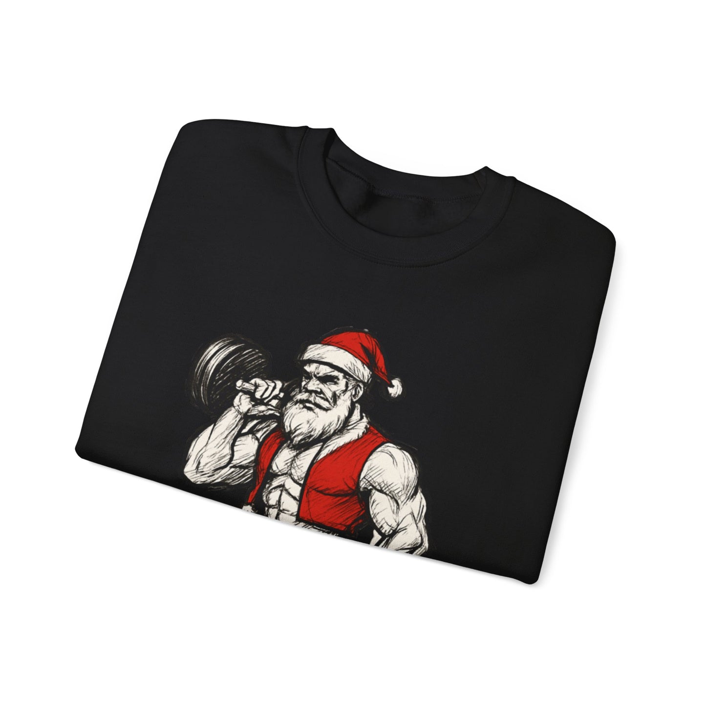 Santa Lifting Sweatshirt – "No Lift No Gift" Christmas Gym Crewneck