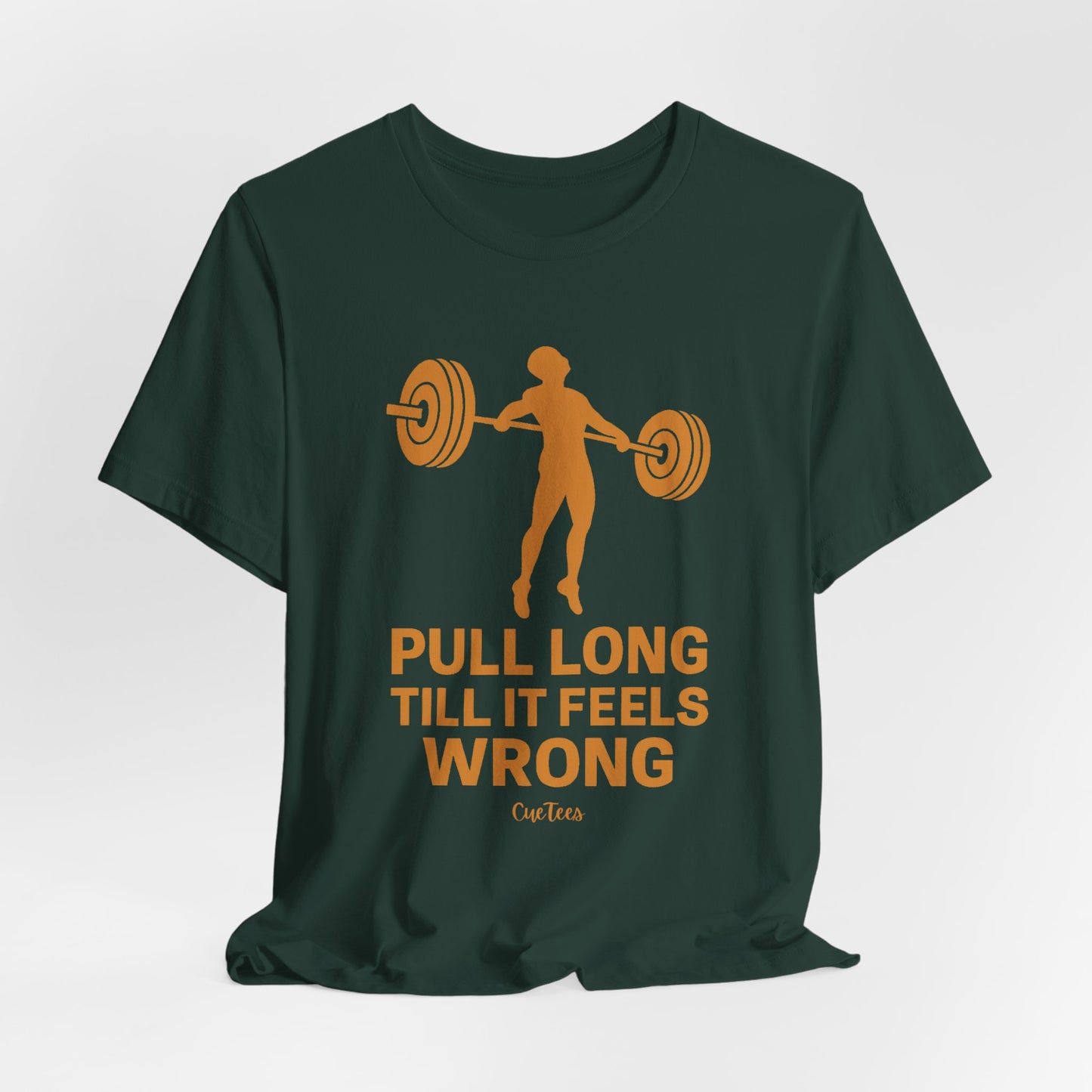 CueTees: The Long Pull Tee- Barbell Gym Tee