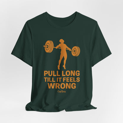 CueTees: The Long Pull Tee- Barbell Gym Tee