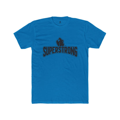 Super Strong - STRONGER IS HAPPIER T.     Unisex Cotton Crew Tee, Motivational Shirt, Gift for Fitness Lovers, Casual Wear, Gym Apparel, Everyday Comfort