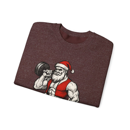 Santa Lifting Sweatshirt – "No Lift No Gift" Christmas Gym Crewneck