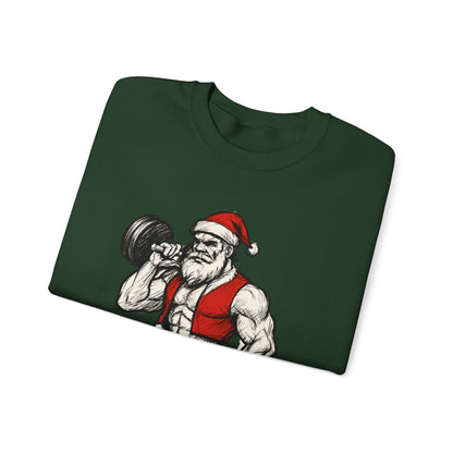 Santa Lifting Sweatshirt – "No Lift No Gift" Christmas Gym Crewneck