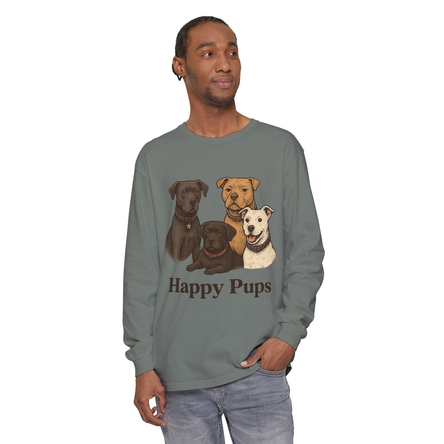Happy Pups Long Sleeve Tee
