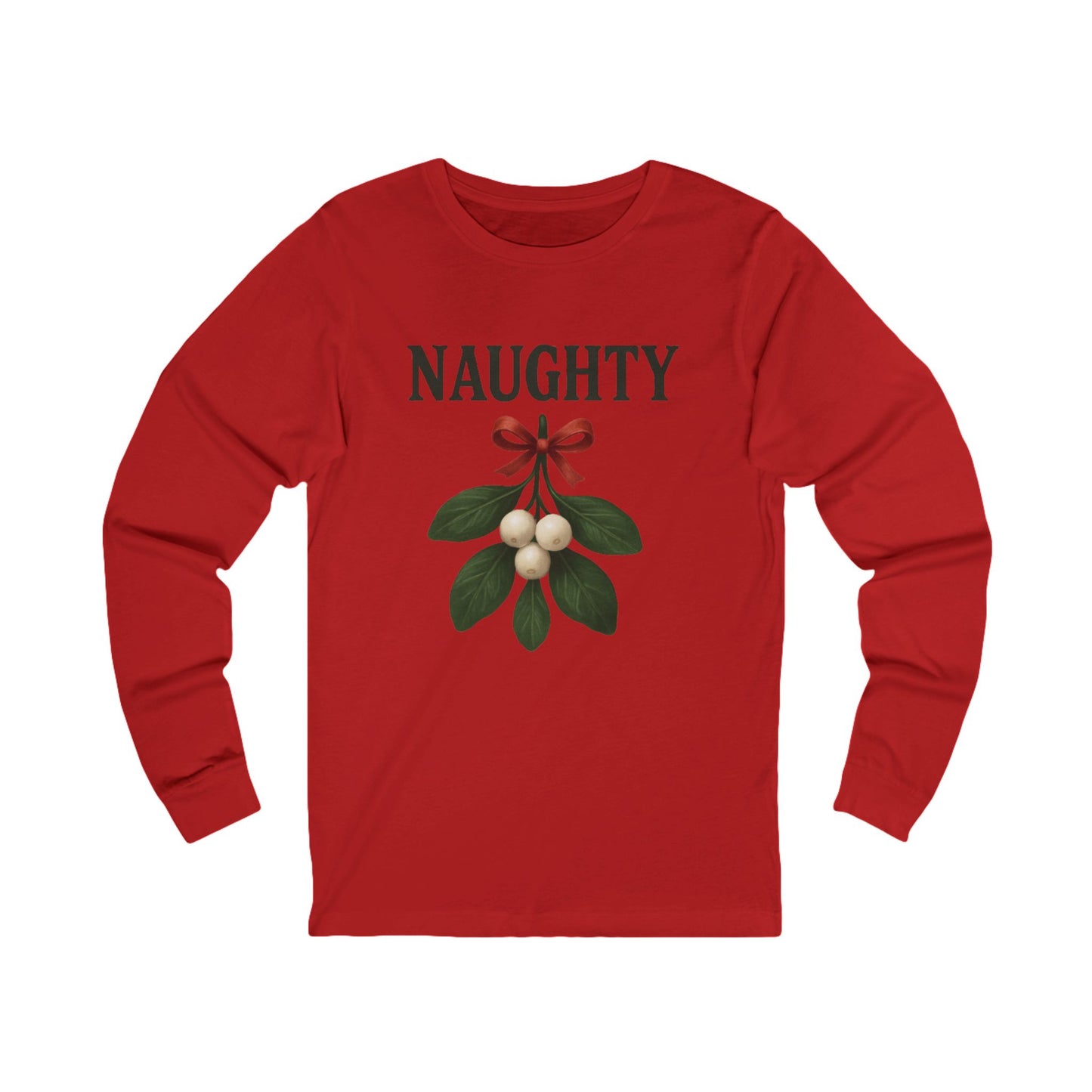 Naughty Mistletoe Long Sleeve Tee