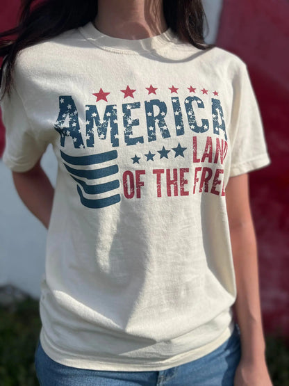 America Land of the Free Tee