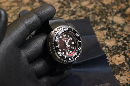 Beautiful Burgandy-Red CITIZEN Promaster Eco-Drive Diver 300M – BN1024-01Z