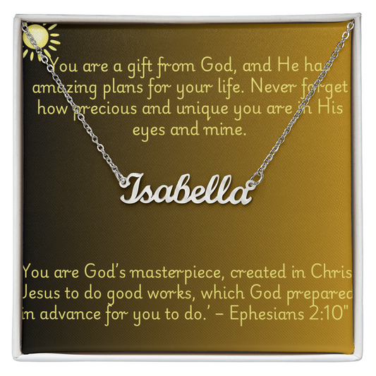 Gift From God - Personalized Name Necklace