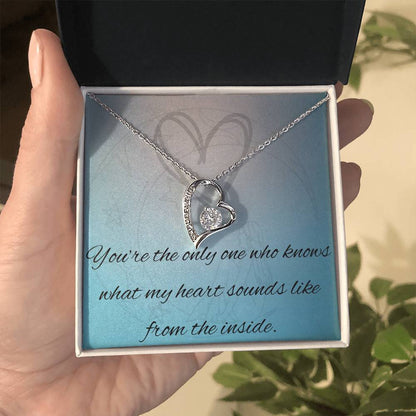 Radiant Affection: Forever Love Heart Pendant Necklace