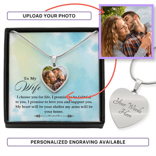 Personalized -Elegant Pendant For Your Wife - Perfect for Valentine's Day